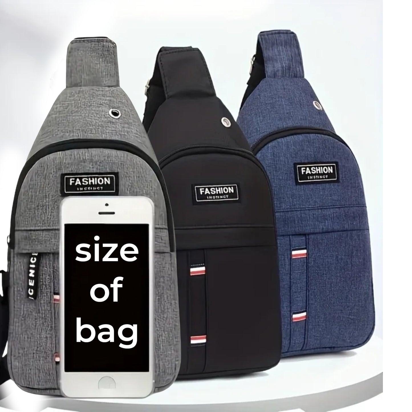 Fashion Men Sling Bag with Lock Waterproof