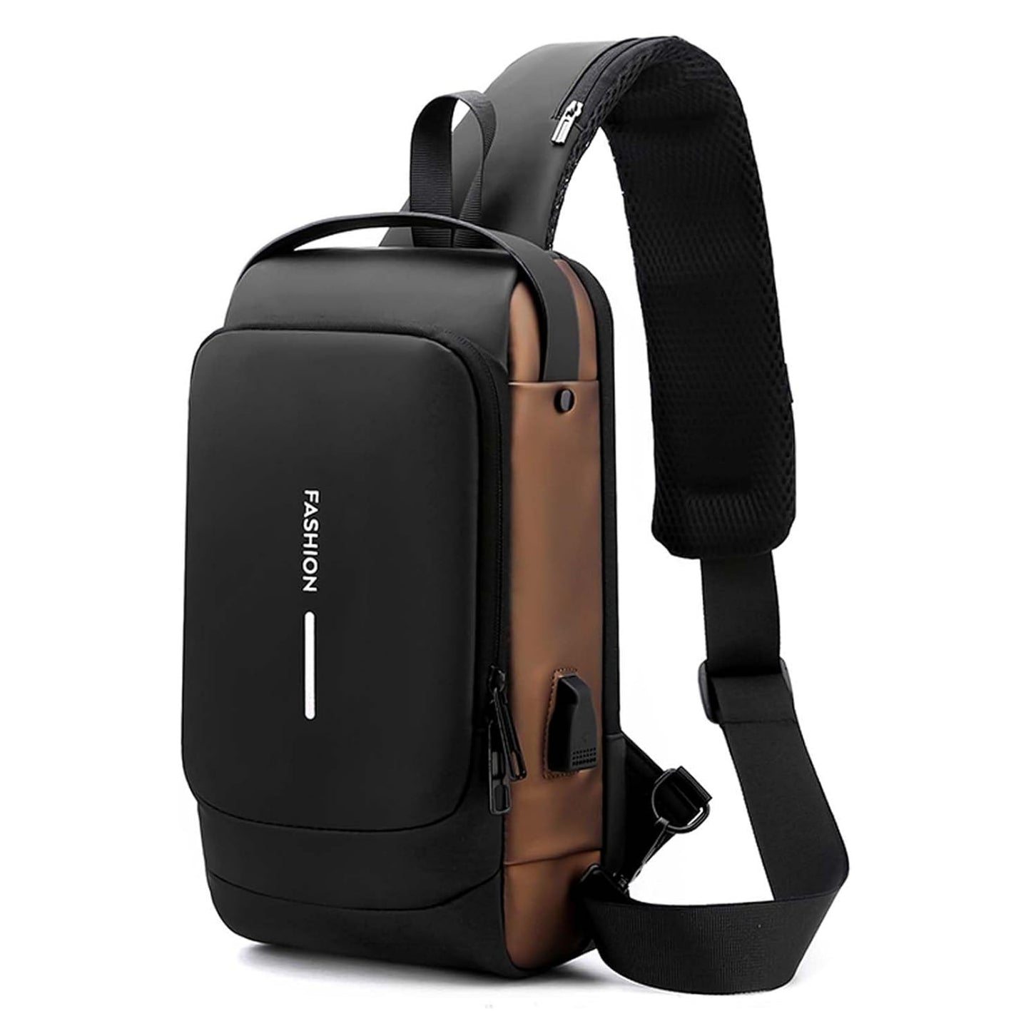 Fashion Men Sling Bag with Lock Waterproof