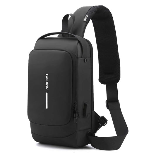 Fashion Men Sling Bag with Lock Waterproof