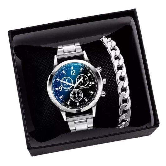 Watch for Men / Boys With Silver Hand/Wrist Bracelet