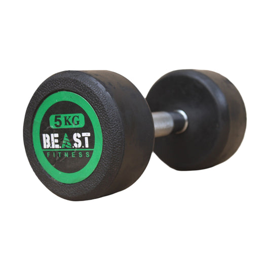 SNK FITNESS Rubber Dumbbell with Metal Handles